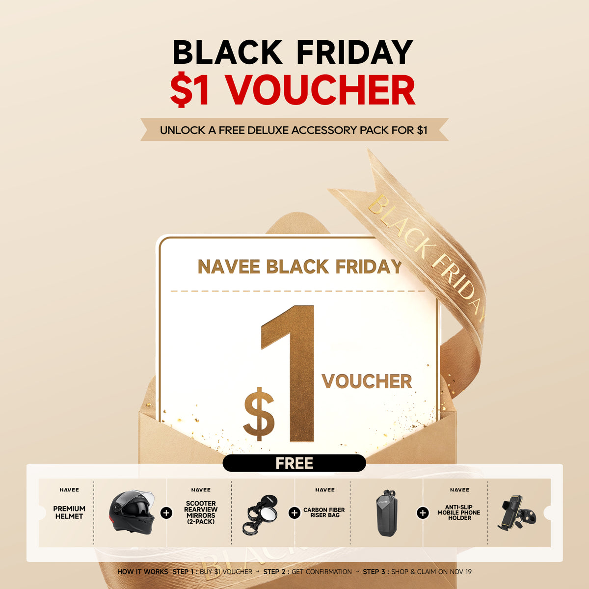 Black Friday $1 Voucher — Unlock FREE Deluxe Accessory Pack