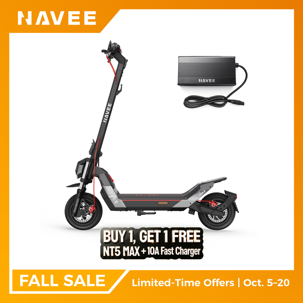 NAVEE NT5 Max | 31 MPH Urban Performance Scooter