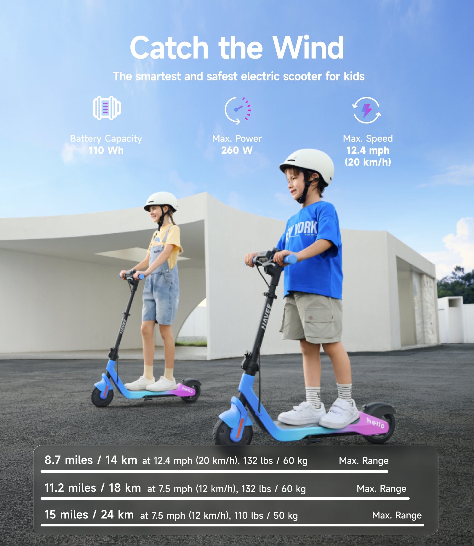 Smart kids E-scooter NAVEE K100
