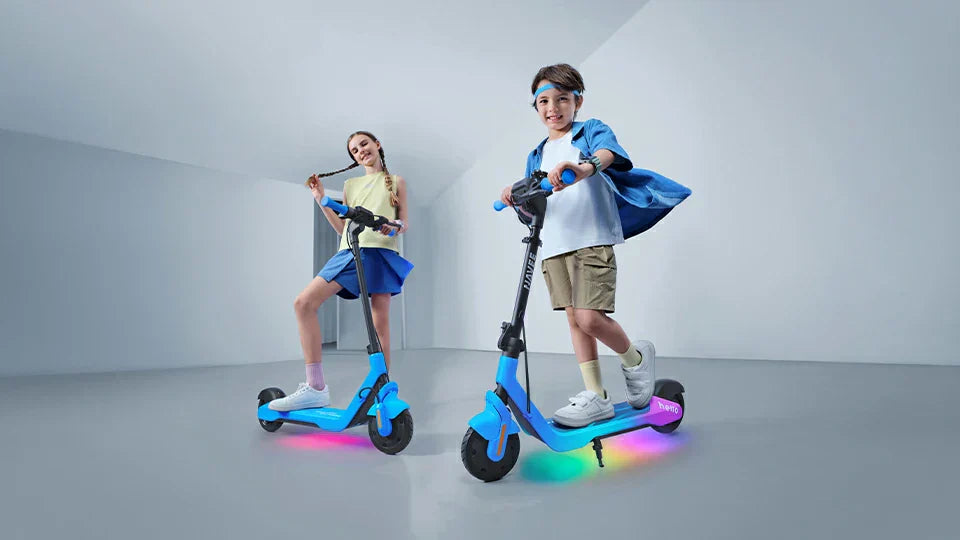 NAVEE K100, K100 Pro, and K100 Max electric scooters for kids