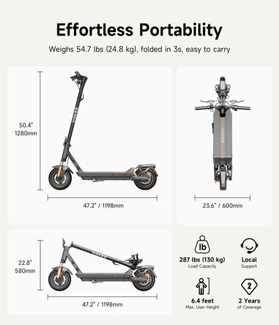 NAVEE GT5 Max Electric Scooter｜Damping Cylinder Suspension｜55.9miles Eco-range｜1638W
