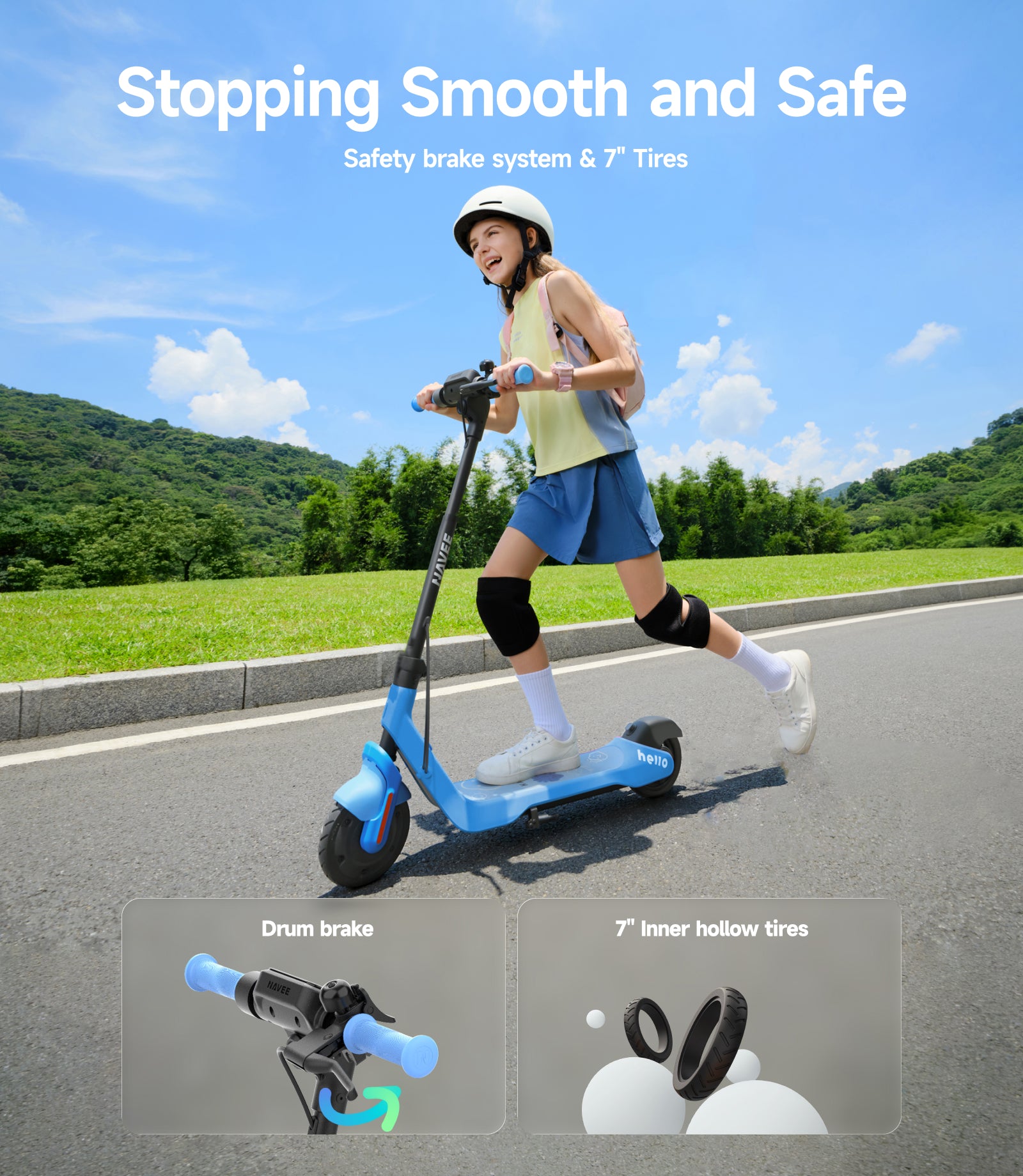 Navee K100 Child's E Scooter – Lightweight & Folding – NAVEE_US