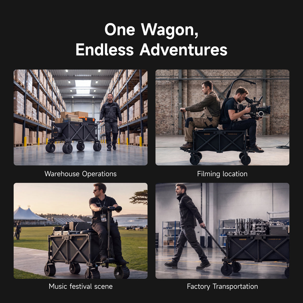 NAVEE E-Wagon 4X LITE | Electric Utility Wagon
