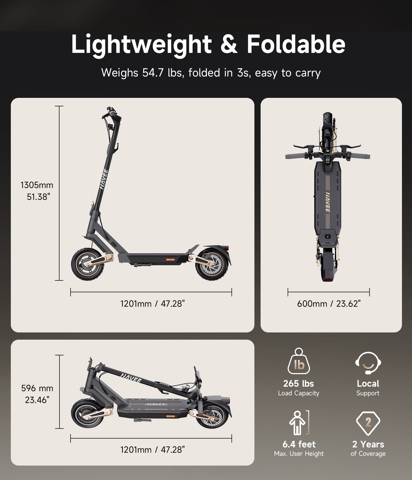 NAVEE ST3 Electric Scooter – 37.3 mi Range & 24.9 mph Speed