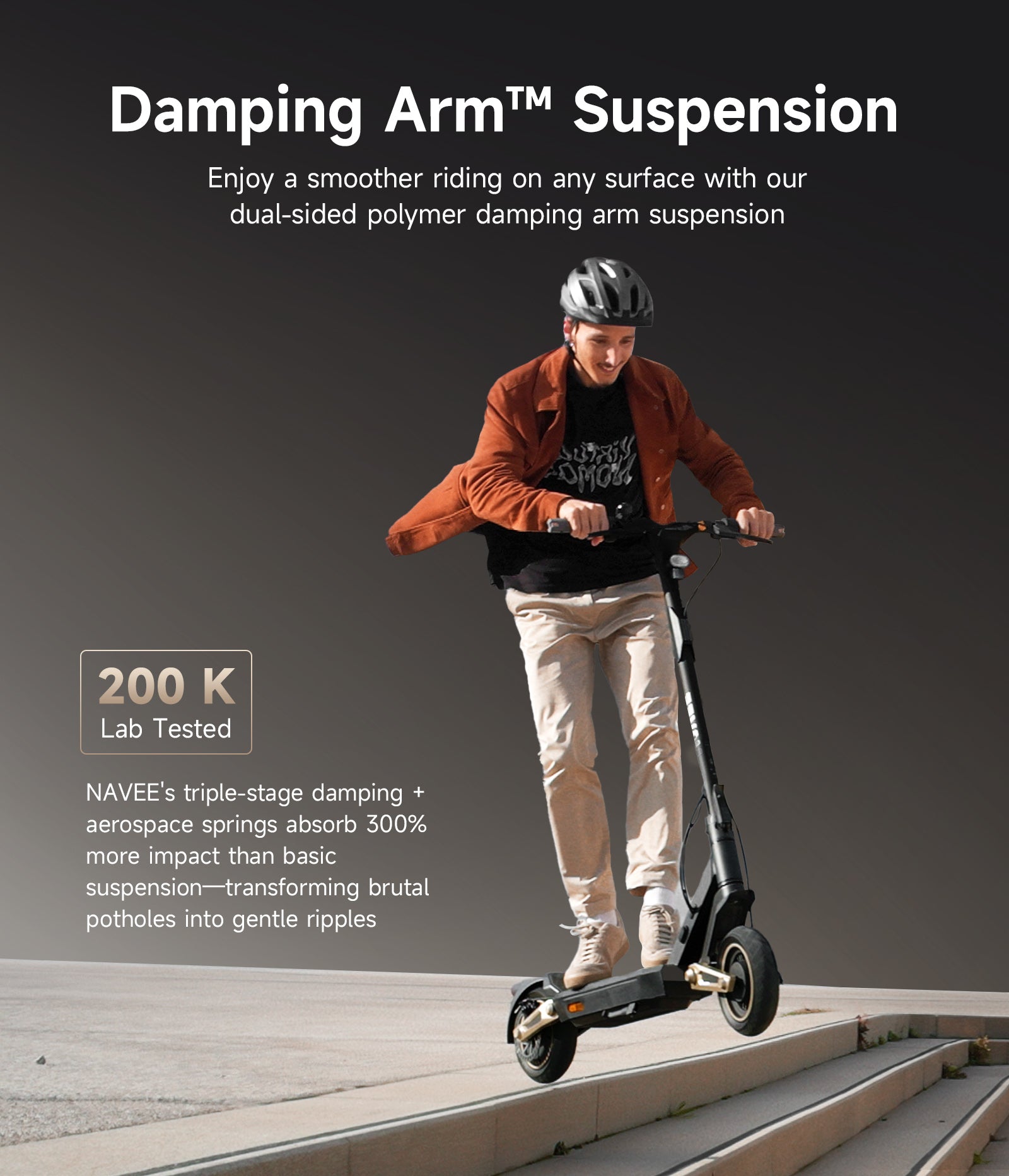 NAVEE ST3 Pro Damping Arm™ Suspension City E-scooter