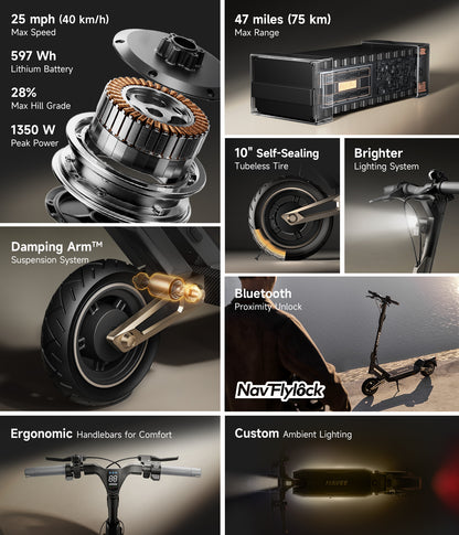 NAVEE ST3 Pro Damping Arm™ Suspension City E-scooter