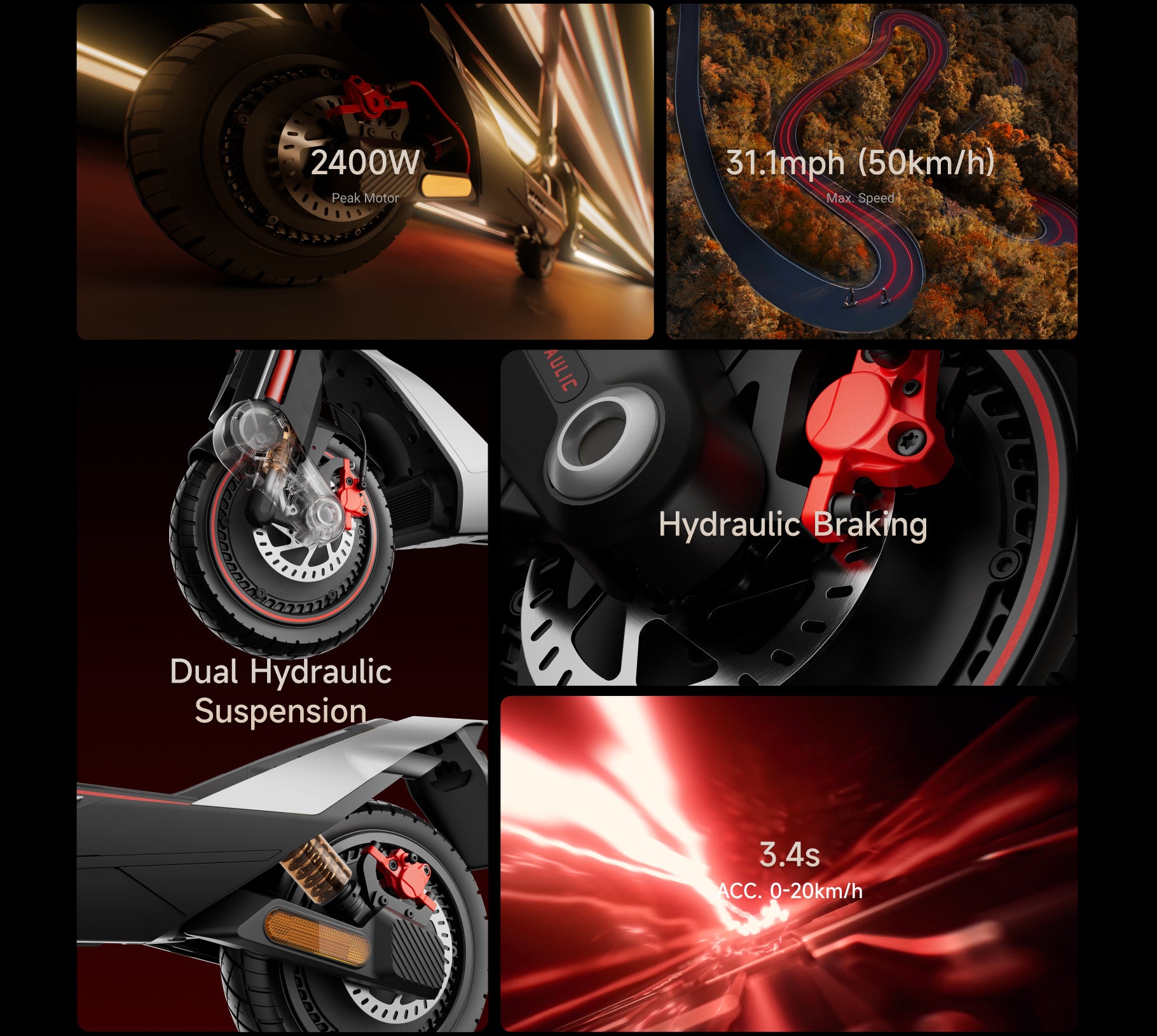 NAVEE UT5 Max  – 62miles Max. Range｜2400W Max. Motor｜39% Climb｜31mph Max. Speed