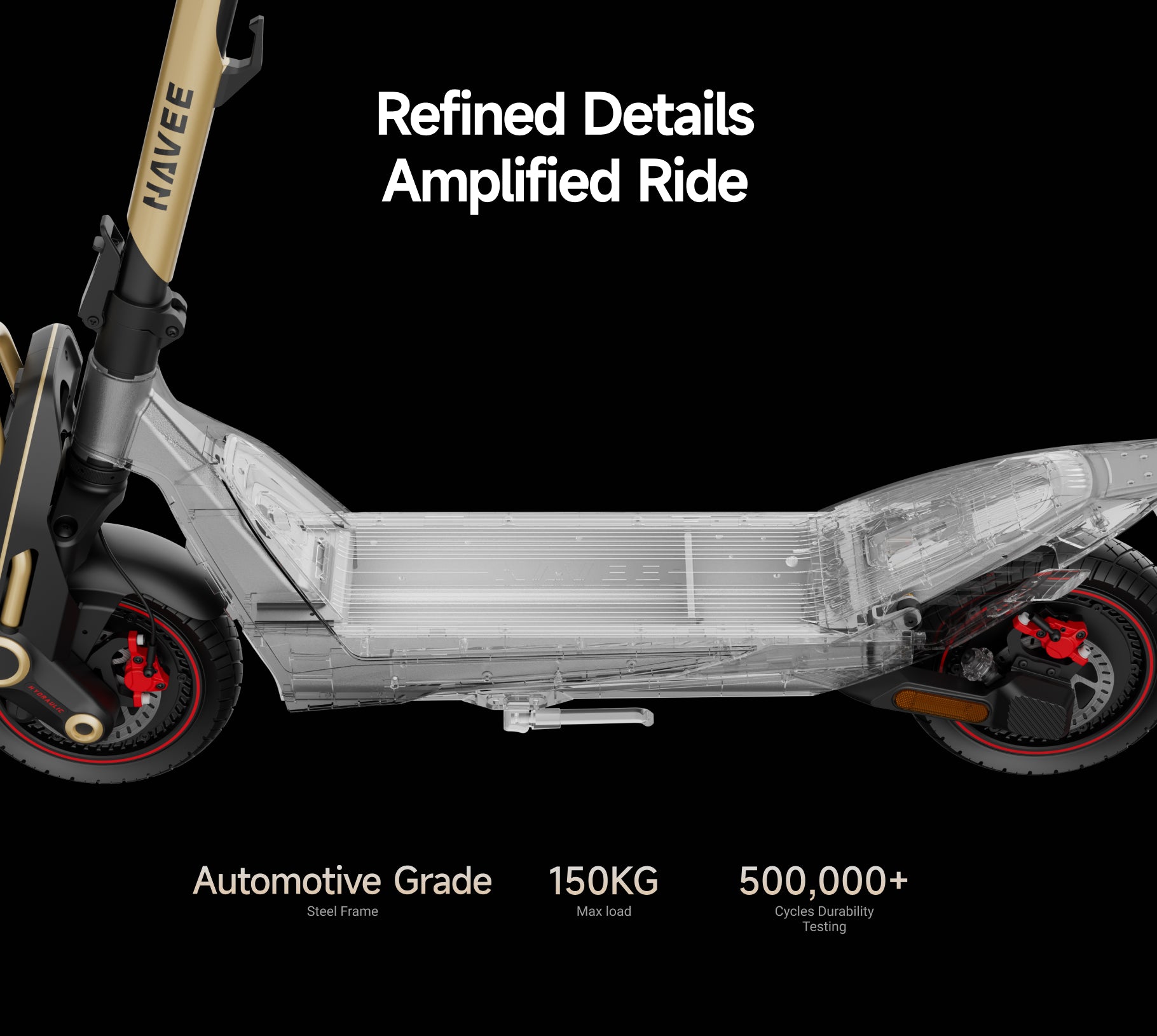 NAVEE UT5 Ultra X SuperScooter – 75miles Max. Range｜Dual 2400W Motor 「K·G recommend」