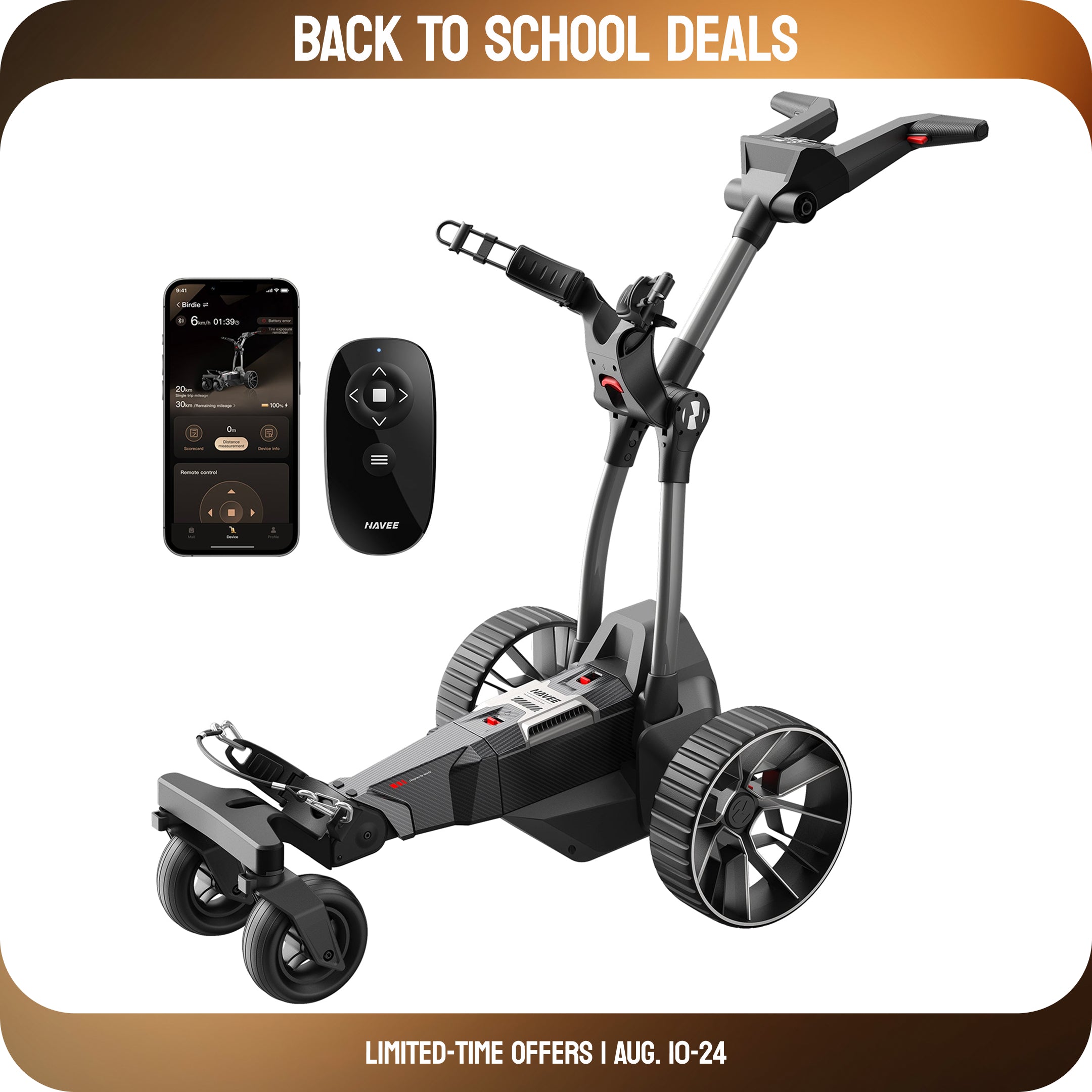 NAVEE Birdie 3X | Auto-Follow Electric Golf Cart