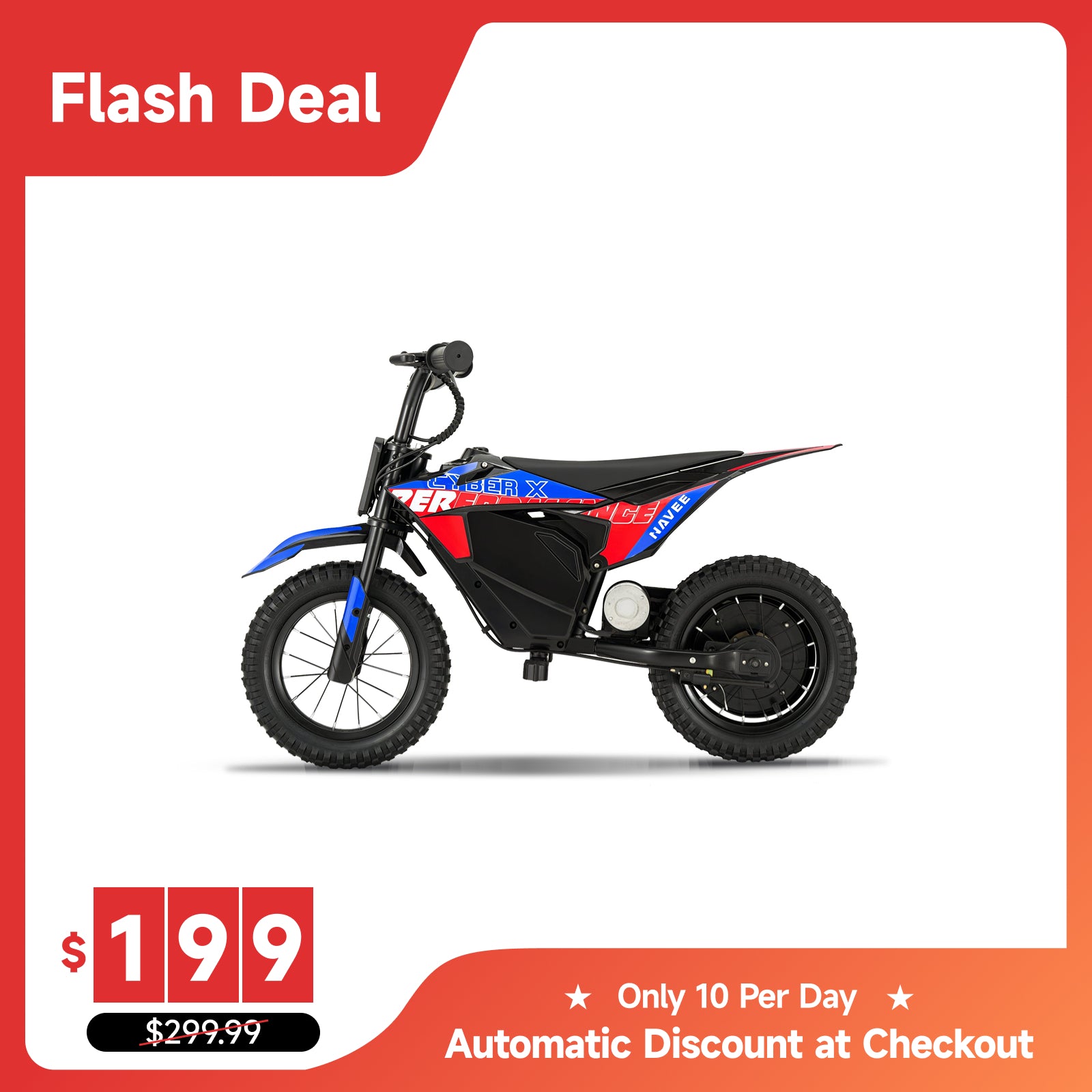 FLASH DEAL-NAVEE Cyber X | Kids Electric Dirt Bike