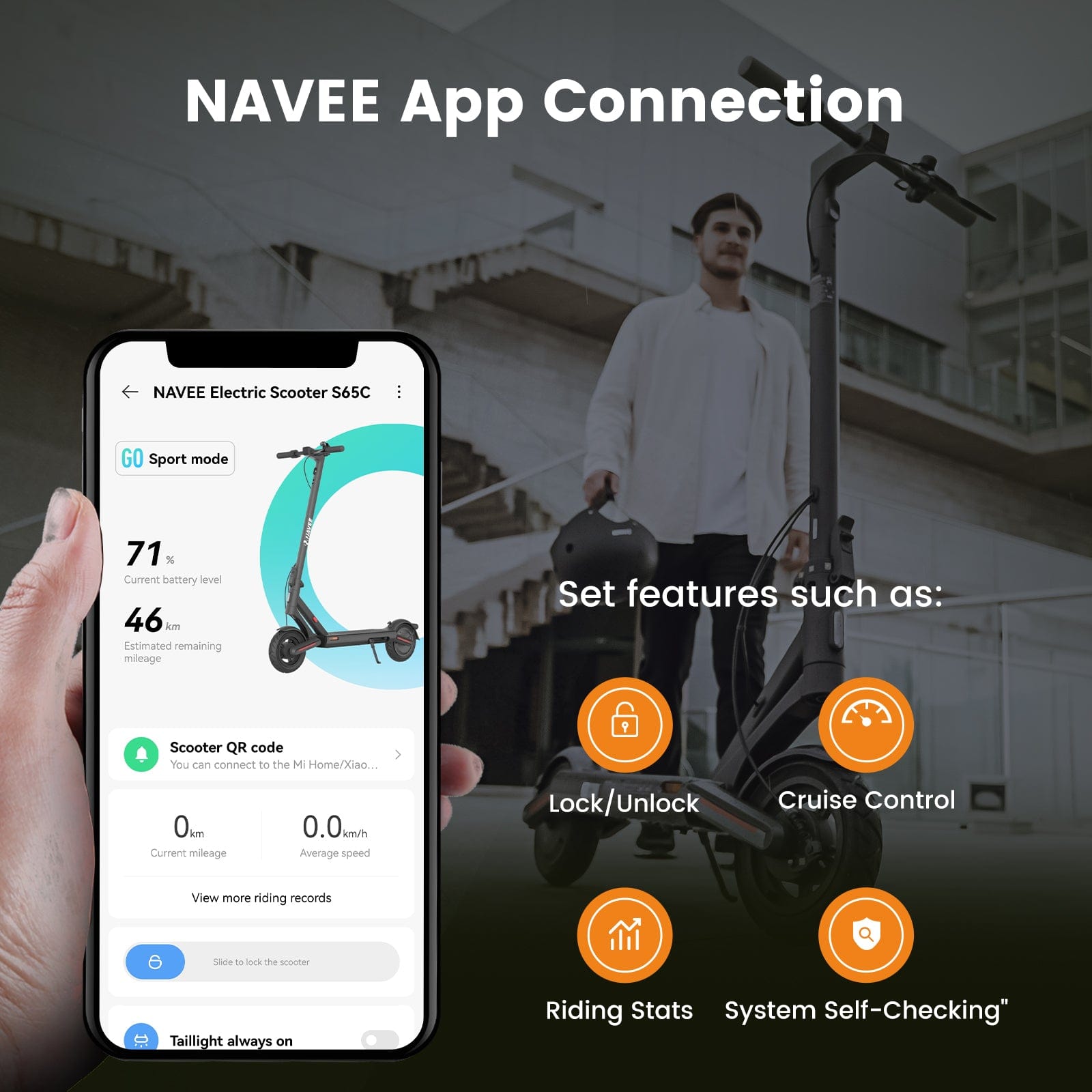 NAVEE Electric Scooter NAVEE S65C
