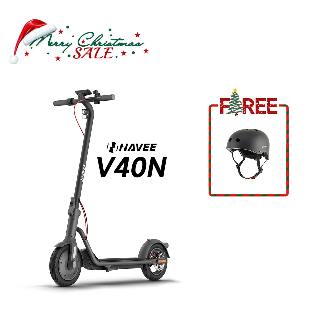 Christmas Gift Bundle: NAVEE V40N  + Helmet + Lock