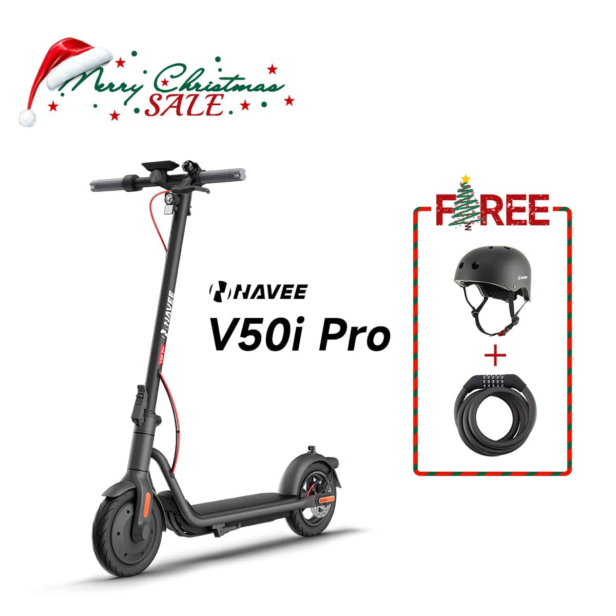 Christmas Gift Bundle: NAVEE V50i Pro  + Helmet + Lock